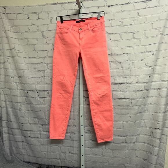 J BRAND - Skinny Crop Jeans in Flamingo Pink - Picture 2 of 8